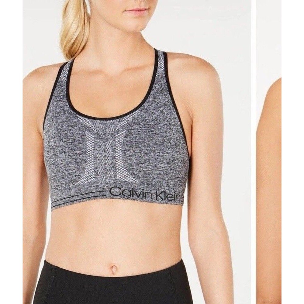 Calvin Klein Performance Women’s Gray Racerback Sports Bra Size M